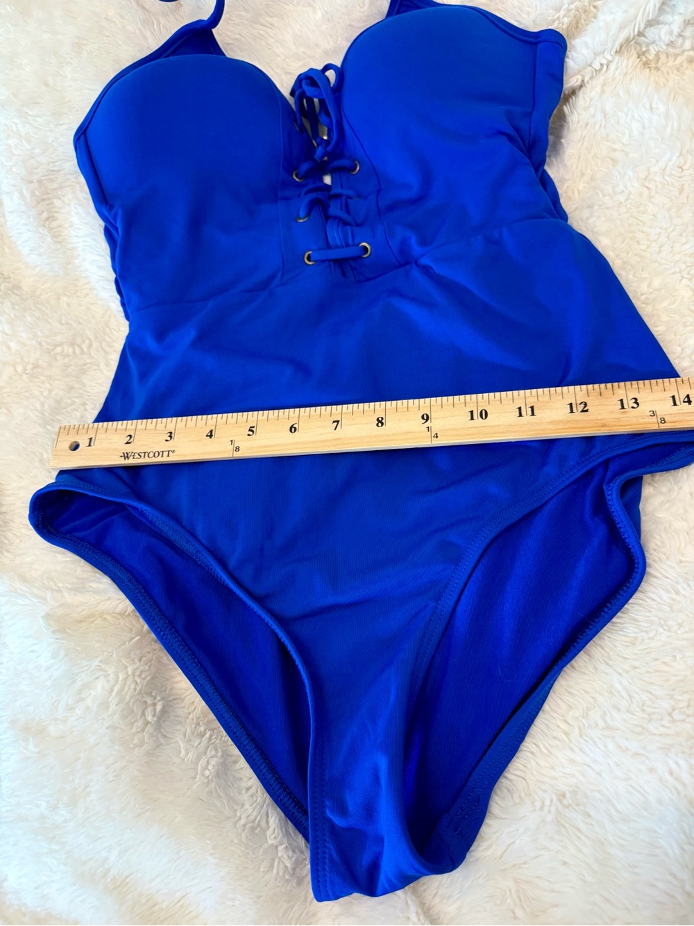 Jets by Jessika Allen Royal Blue Lace Up One Piece Swimsuit #beachwear - Picture 8 of 9